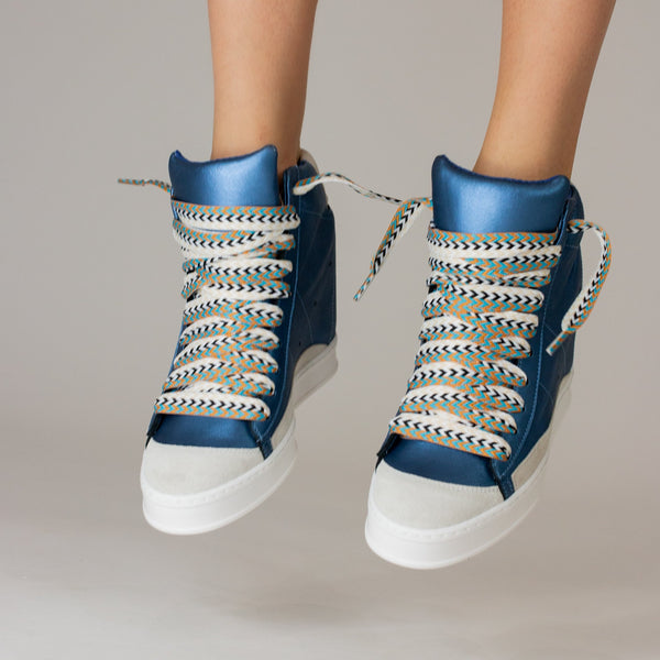 Fearless 2.0 Metallic Blue Wedge Sneaker